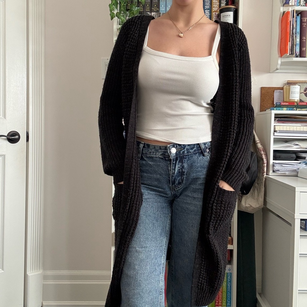 Elegant Black Knit Cardigan for Women